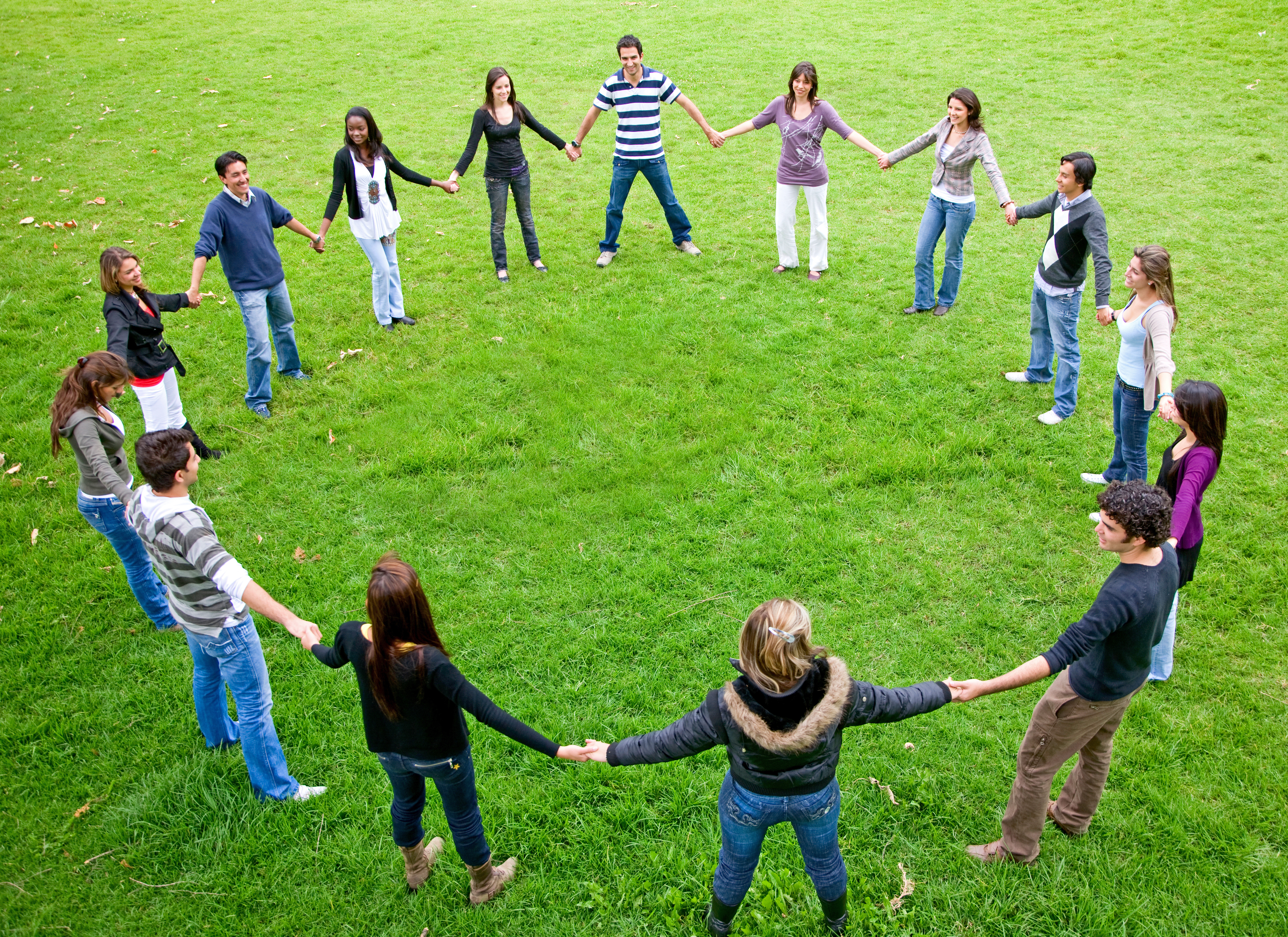 people forming a circle