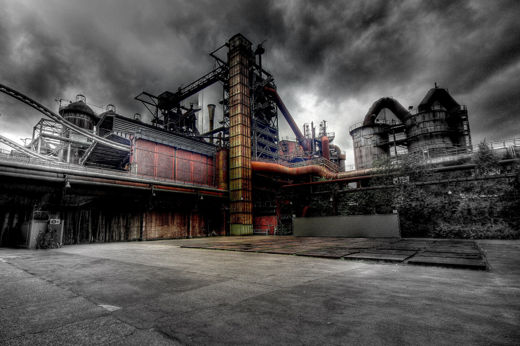 Image of old industrial plant. 